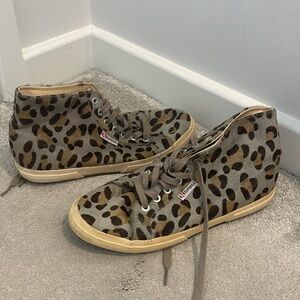 Women’s superga pony hair high tops